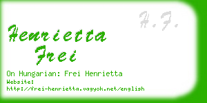 henrietta frei business card